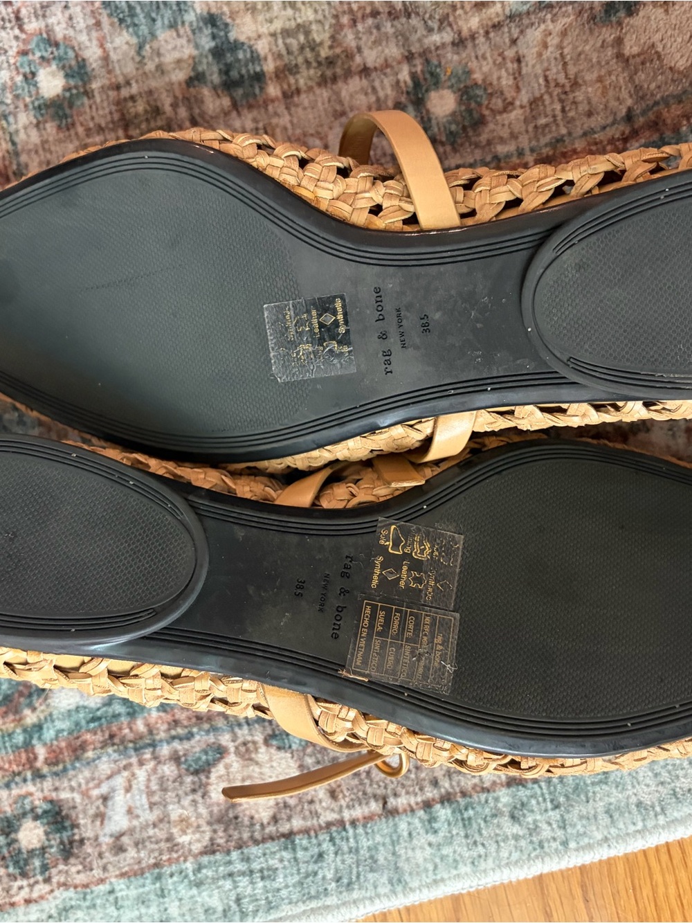 rag & bone Woven Mary Jane Flats in Tan - Picture 6 of 6